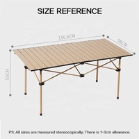 Offre Spéciale Table pliante en métal personnalisée facile à transporter pour barbecue Camping pique-nique avec toit roulant pour mobilier d'extérieur