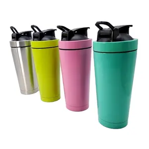 Le migliori tazze per Shaker proteico BPA Free bottiglie per il Fitness richiudibili Shaker bottiglie per l'acqua proteica Sport palestra acqua fredda acciaio inossidabile