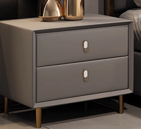 Tempat Tidur Kamar Tidur Ukuran Queen Mewah Berbingkai Kayu Solid Kulit Italia Modern dengan Tas Empuk untuk Penggunaan di Rumah