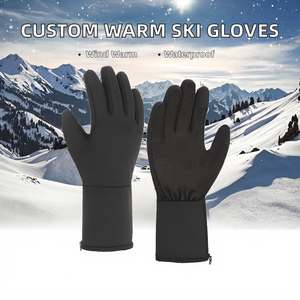 Gants de snowboard d'hiver personnalisés pour hommes et femmes, mitaines isolées respirantes, imperméables et chaudes pour le ski et les sports, vente en gros - Product Image 2