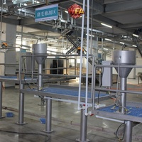 Ligne de production d'abattage de porcs entièrement automatique, capacité personnalisée, équipement de traitement des porcs pour abattoir commercial
