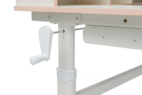 Ensemble Chaise et Table d'Art Pliante Multi-Angles en Bois pour Enfants avec Levage Manuel par Manivelle, Organisateur Pegboard et Table à Manger Intégrée