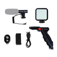 Accessori professionali con microfono e luci LED treppiede portatile Vlog Youtube Kit per telefono