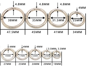 Chaveiro de liga de zinco redondo, barato em metal o anel redondo clipe mosquetão - Product Image 6