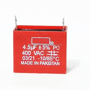 ตัวเก็บประจุพัดลมเครื่องปรับอากาศ <span class=keywords><strong>CBB61</strong></span> 1.2/1.5/2/2.5/3/3.5/4/4.5/6uF ตัวเก็บประจุเริ่มต้น450V - Product Image 1