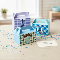 12 boîtes cadeaux en carton alimentaire faites à la main avec fermeture magnétique et poignée pour la fête des pères