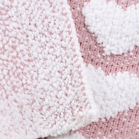 Couverture tricotée géométrique en forme de cœur 50*70 durable, personnalisée OEM/ODM, pour canapé, chambre ou dortoir – Qualité supérieure