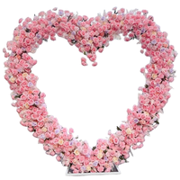 Arche en forme de cœur pour mariage, support floral décoratif, décoration de cérémonie en extérieur, toile de fond pour séance photo, style romantique fait main