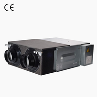 Système de ventilation à récupération de chaleur avec ventilateur d'évacuation 350 m3/h, unité de ventilation à air frais à haute efficacité