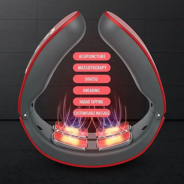 OEM ODM Hot Sell Electric Neck Shoulder Massaging with Soothing Heat Intelligent Neck Pulse Massager