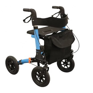 SUNCARE Rollator Walker con asiento 10 ''Ruedas delanteras de goma Diseño compacto plegable para <span class=keywords><strong>personas</strong></span> <span class=keywords><strong>mayores</strong></span> Neumático para el cuidado del hogar - Product Image 2