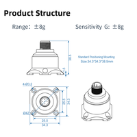 Akselerometer Triaksial MEMS RS485, Sensor Getaran 3-Axis untuk Pemantauan Bencana Geologi Lereng, Jembatan, Bendungan & Longsoran Tanah