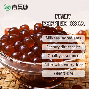 Hecho en China Popping Bursting Boba Buen sabor Dulce y agrio 1,2Kg Explotando Sabor de azúcar moreno Listo para comer Batidos - Product Image 4