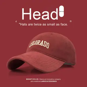 หมวกเบสบอลปักลายใหม่สำหรับผู้หญิงและผู้ชาย, หมวกเบสบอลปักลายแบบแข็งทรงเส้นรอบวงศีรษะขนาดใหญ่สำหรับฤดูใบไม้ผลิฤดูหนาวสำหรับผู้ชาย - Product Image 3