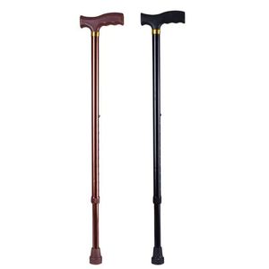 Bastón ajustable de aleación de aluminio para personas mayores, antideslizante, anticaídas, con diseño de mango en T - Product Image 1