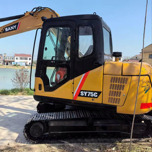 Excelente Excavadora Sany 75 Usada, Modelo 2022, con Bomba de Engranajes y Motor, en Oferta, Maquinaria de Construcción Grande a Bajo Precio - Product Image 1
