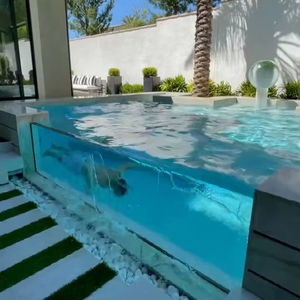 Piscina exterior acrílica de alta densidad de diseño de lujo a medida con paneles de PC de cristal translúcido Soluciones ODM - Product Image 1
