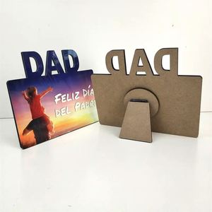 Cadeau pour la fête des pères, sublimation, photo de papa, cadre en MDF, cadre personnalisé blanc, durable, décoratif - Product Image 4