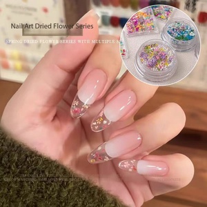 1 Boîte de Fleurs Séchées en Plastique pour Décoration d'Ongles, Couleurs Mixtes, Fleurs Naturelles Réelles, Autocollants DIY pour <span class=keywords><strong>Manucure</strong></span>, Petites Fleurs Fraîches - Product Image 3