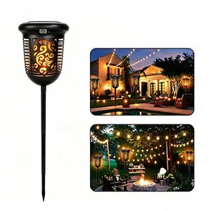 Lampe torche solaire à LED étanche 3 en 1 pour l'extérieur Lampe de jardin électronique Bug Zapper pour insectes et moustiques Lutte antiparasitaire Flamme vacillante - Product Image 5