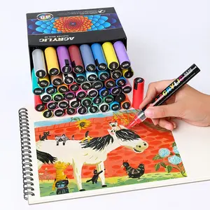 Caneta de desenho permanente para escola, marcador acrílico de 12 cores para decoração de Natal, caneta de desenho permanente para desenho de arte