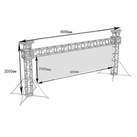 Altavoz de poste de portería de aluminio, soporte para cabina de Dj, pantalla de armazón para escenario