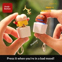 Porte-clés pendentif en silicone en forme de poisson de dessin animé avec effets sonores, haute esthétique, anti-stress