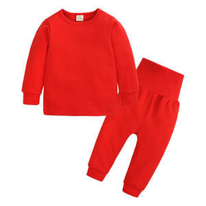 Conjunto de Ropa Interior Térmica de Alta Calidad para Niños, Color Sólido, Primavera Otoño, Bebé Niño Niña, Pijama Cálido de Algodón R1691 - Product Image 4