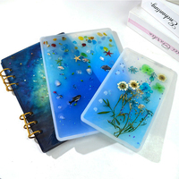 Moule en silicone INTODIY A5 A6 A7 pour carnet en résine cristalline, boucle de livre, pour bijoux en résine DIY