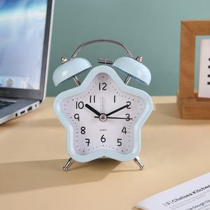 Reloj despertador clásico de diseño moderno de 3 pulgadas con dos campanas y puesta de sol para personas que duermen mucho a un precio competitivo, reloj de escritorio - Product Image 5