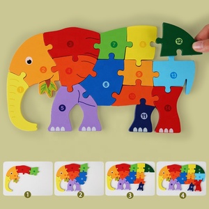 Jouet éducatif en bois, puzzles à assembler avec des chevilles, planche de puzzle sur le thème des animaux, reconnaissance des couleurs, cadeau pour enfants - Product Image 5