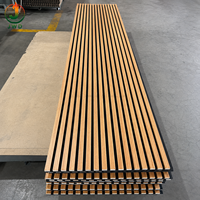 Panneau mural insonorisant en MDF haute densité, panneau acoustique décoratif en bois et polyester absorbant le son