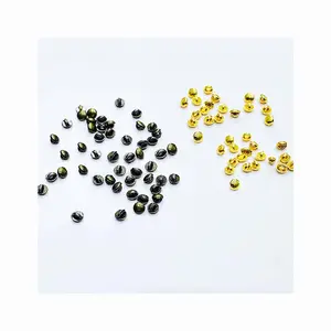 4mm small round blank mini sewing metal buttons for toy clothing simple designer convex crafts decorative black gold bulk button