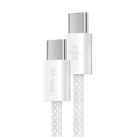Vente en gros PD 27W câble de charge rapide tressé en nylon 3A type C à type C pour IOS Mobile et ordinateur portable livraison rapide de données