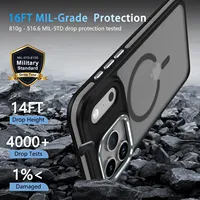 Coque de téléphone magnétique de luxe antichoc transparente mate en TPU souple et PC rigide pour iPhone 17 Pro Max 16 Pro 15 Plus 14 13 12 11