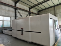 Machine de découpe laser à fibre de type portique haute puissance 4KW 6KW 3015, refroidie par eau, avec couvercle de protection, table d'échange automatique, Cypcut AI