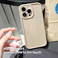 Casing ponsel TPU lembut Anti jatuh, casing ponsel desain tekstur Anti selip untuk iPhone 17 Air 16 15 14 13 12 11 Pro Max