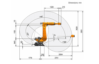 KUKA Bras robotique simple à 6 axes pour l'estampage du soudage 4 Dof Joint Cnc Robot Gravure
