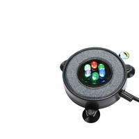 Lampe à bulles d'air pour aquarium, rideau d'air pour aquarium, pierre à bulles avec 6 LED à changement de couleur (prise EU)