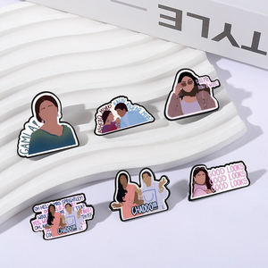 Società di produzione cinematografica spilla smaltata linea di personaggi di produzione televisiva e Film mi raccontano come sono stati gioielli con spilla con risvolto - Product Image 2