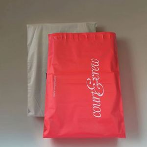 Low Moq 50pcs Red Matte Mailer BAG 10*13 Custom Black Express Bag 14*17 Polymailer Mailing Packaging Shipping Bag for <b>Clothes</b> - Product Image 4