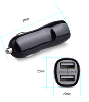 Pabrik Grosir Universal Mini Dual USB QC3.0 Pengisi Daya Mobil 2.1A Pengisian Cepat Bahan Tahan Api OTP Laptop Kamera Jam Tangan Pintar