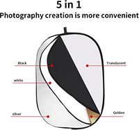 Réflecteur de lumière photo pliable Godox 59"x79"/150x200cm 5-en-1 ovale multi-disques avec sac de transport