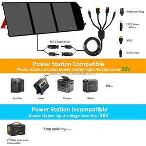 Panel Solar Monocristalino Plegable de 100W 200W, IP65 Impermeable, Módulo Fotovoltaico de Alta Conversión del 23.4% para RV y Estaciones de Energía Fuera de la Red - Product Image 3