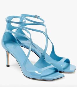 Sandalias de Tacón Alto de Lujo para Mujer, Diseño Decorado con Cristales, Tacón de Aguja, Punta Cuadrada, Punta Abierta, Tacones Altos para Boda y Fiesta - Product Image 5