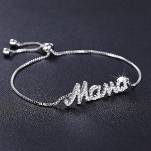 Bracciale con ciondolo a forma di lettera 'Mama' per Donne, Gioiello Romantico e alla Moda, Idea Regalo - Product Image 5
