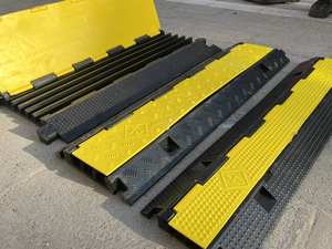 Дорожный сейф, оптовая продажа, сверхпрочная желтая куртка, резиновая скоростная защита кабеля 1 2 3 4 5 каналов, кабельная рампа для улицы - Product Image 5