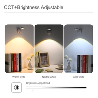 3CCT Lampe murale à détecteur de mouvement intérieur intelligent et rechargeable réglable