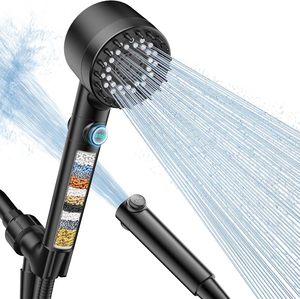 Soffione Doccia Filtrante Portatile ad Alta Pressione con 4 Filtri Spray, Ugelli Anti-intasamento, <span class=keywords><strong>Risparmio</strong></span> <span class=keywords><strong>Idrico</strong></span>, Rimuove il Cloro dall'Acqua Dura - Product Image 1