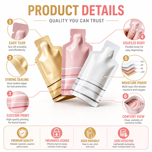 Bustine Personalizzate per Campioni Cosmetici 2ml 3ml 5ml, Sacchetti per Confezionamento di Creme, Lozioni, Detergenti, Sieri e Shampoo - Product Image 2